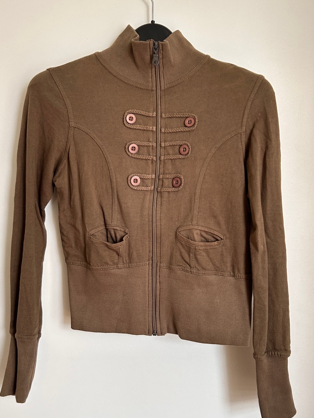 FEATHERS ZIP UP SWEATER 100% COTTON